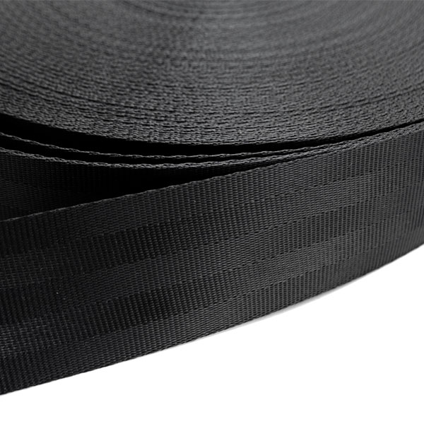 Stahl Sicherheitsgurtband A 602/413/47 (2200daN) aus Polyester, Autogurt,  Breite 47 mm, Meterware, Farbe schwarz, Gurtband, Rolladen- und  Sonnenschutzprodukte