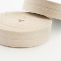25m Schrgband creme aus Baumwolle 30mm