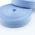 Schrgband hellblau aus Baumwolle 20mm