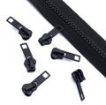 10 Stück Schieber schwarz für 5mm Profil-Reißverschluss