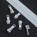 10 Stück Schieber weiß für 5mm Profil-Reißverschluss