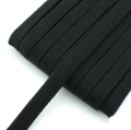 Flachkordel schwarz 15mm Baumwolle