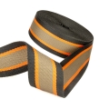 Gurtband Polyester 50mm schwarz orange beige