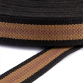 Gurtband Polyester Streifen schwarz 38mm