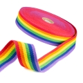 Gurtband Polyester Regenbogen 40mm
