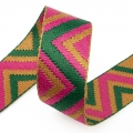 Gurtband 38mm Ethno grn pink gold