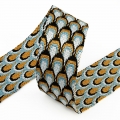 Gurtband 38mm Pfauenauge gold hellblau