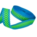 Gurtband 20mm Multicolor blau, petrol, neon grün