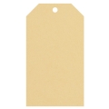 Geschenkanhänger aus Karton 45x80 mm beige