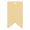 Geschenkanhänger aus Karton Fahne 45x80 mm beige