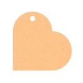 Geschenkanhänger aus Karton Herz 45 mm apricot