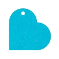 Geschenkanhänger aus Karton Herz 45 mm himmelblau