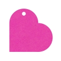 Geschenkanhänger aus Karton Herz 45 mm pink