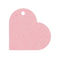 Geschenkanhänger aus Karton Herz 45 mm rosa