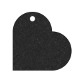 Geschenkanhänger aus Karton Herz 45 mm schwarz
