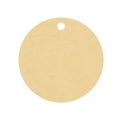 Geschenkanhänger aus Karton Kreis 60 mm beige