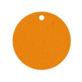 Geschenkanhänger aus Karton Kreis 60 mm mango