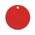 Geschenkanhänger aus Karton Kreis 60 mm rot