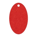 Geschenkanhnger aus Karton oval 32x54 mm rot