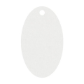 Geschenkanhnger aus Karton oval 32x54 mm wei