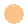 Geschenkanhänger aus Karton Blume 45 mm apricot