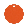Geschenkanhnger aus Karton Blume 45 mm orange