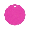 Geschenkanhnger aus Karton Blume 45 mm pink