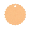 Geschenkanhänger aus Karton gezackt 45 mm apricot