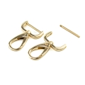 Karabinerhaken 25mm abnehmbar gold