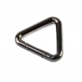 Karabiner 25mm dreieckig schwarz glnzend