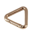 Karabiner 25mm dreieckig gold hell