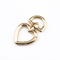 Karabiner 15mm Herz gold hell