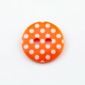 Knopf mit Punkten orange 13 mm