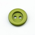 Knopf zweifarbig grün 14 mm