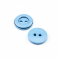 Knopf zweifarbig hellblau 14 mm