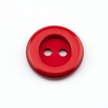 Knopf zweifarbig rot 14 mm