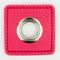 Ösen-Patches Quadrat mit 10mm Öse pink