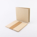 5 Faltkarten Klappkarten blanko Graspapier 13,5 x 13,5 cm
