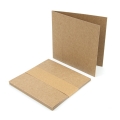 Faltkarten plan blanko Kraftpapier 11,5 x 11,5 cm