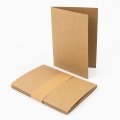 Faltkarten plan blanko Kraftpapier DIN A5 auf A6
