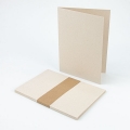 5 Faltkarten blanko Zuckerrohr-Papier 200g DIN A5 auf A6