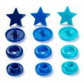 Prym Love Color Snaps, Stern, 12,4mm, blau/türkis/tinte 393060