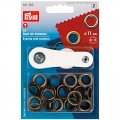 Prym 15 sen mit Scheiben 11mm altmessing 541363