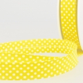 Schrgband aus Baumwolle mit Punkten 20mm gelb