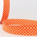 Schrgband aus Baumwolle mit Punkten 20mm orange