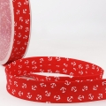 Schrgband aus Baumwolle und PES 20mm Anker rot