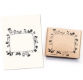 Etiketten-Stempel floral