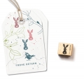 Ministempel Holzanhnger Hase