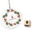 Ministempel Stechpalmenblatt 1