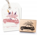 Stempel Auto mit Weihnachtsbaum